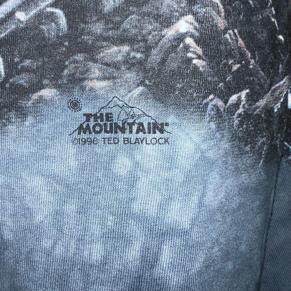 Vintage The Mountain 1998 Ted Blaylock, STEAM ENGINE TRAIN graphic tee, size Lg - Picture 6 of 6